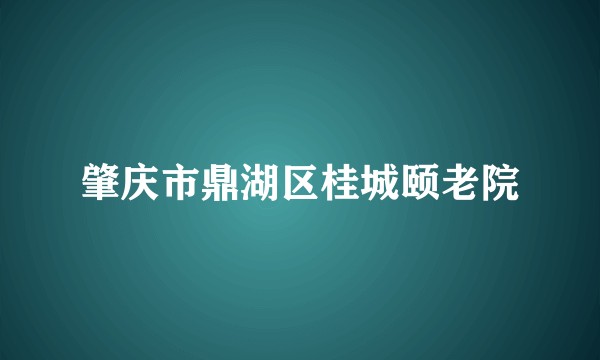 肇庆市鼎湖区桂城颐老院