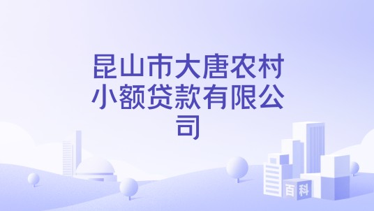 昆山市大唐农村小额贷款有限公司