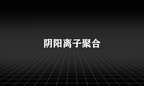阴阳离子聚合