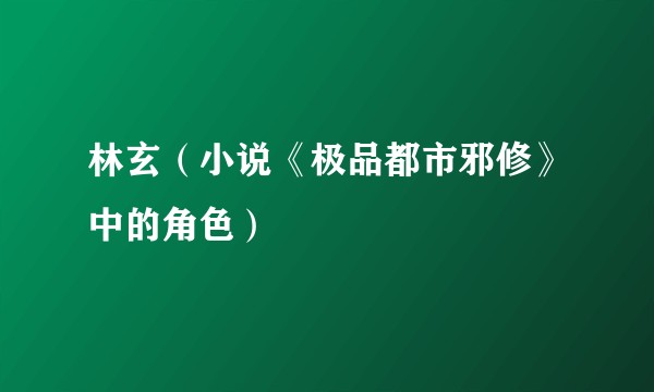 林玄（小说《极品都市邪修》中的角色）