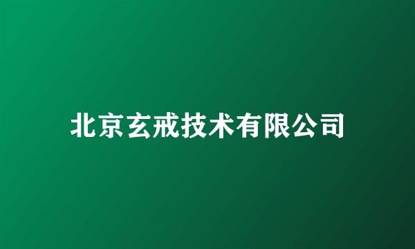 北京玄戒技术有限公司