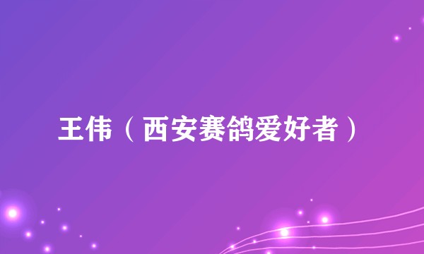 王伟（西安赛鸽爱好者）