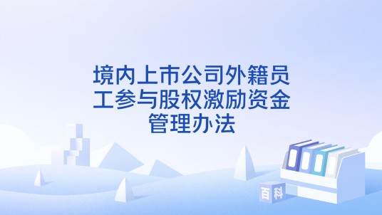 境内上市公司外籍员工参与股权激励资金管理办法