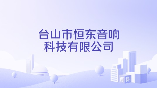 台山市恒东音响科技有限公司