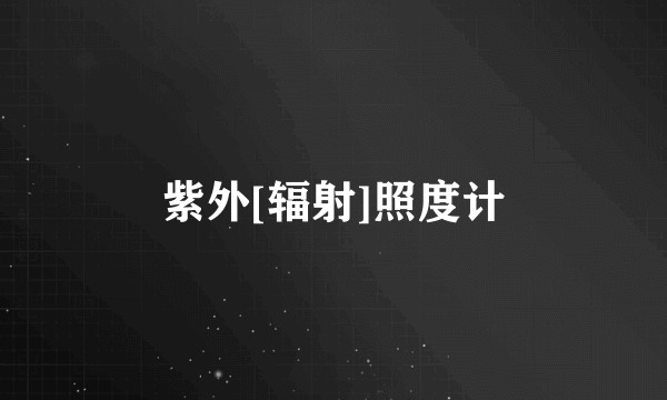 紫外[辐射]照度计
