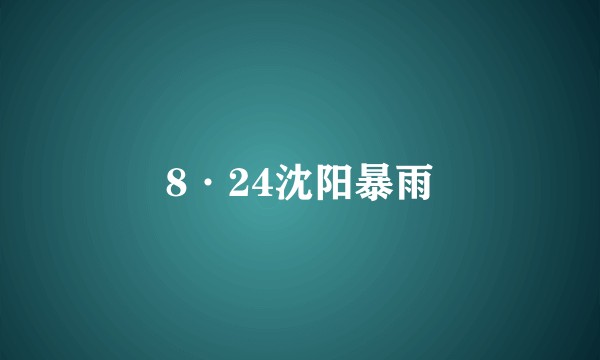8·24沈阳暴雨