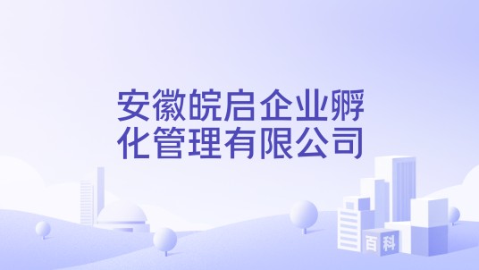 安徽皖启企业孵化管理有限公司