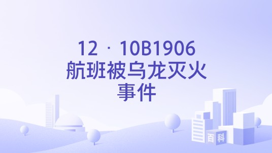 12·10B1906航班被乌龙灭火事件