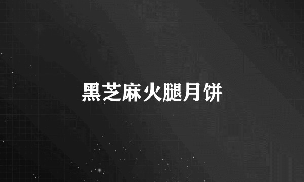 黑芝麻火腿月饼