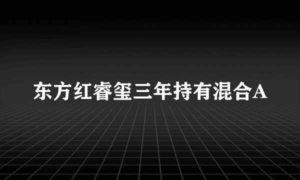 东方红睿玺三年持有混合A