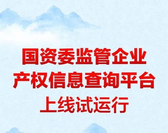 国资委上线监管企业产权信息查询平台