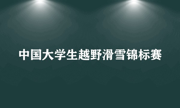 中国大学生越野滑雪锦标赛