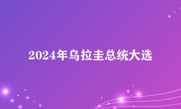 2024年乌拉圭总统大选
