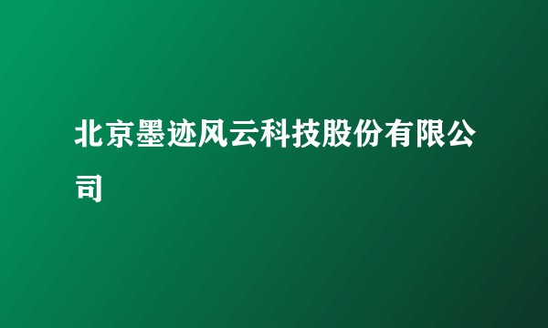 北京墨迹风云科技股份有限公司