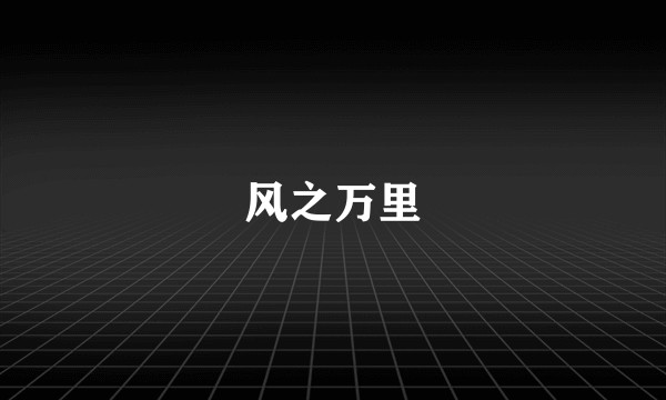风之万里