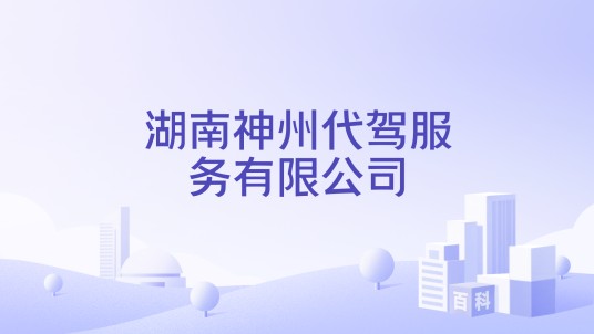湖南神州代驾服务有限公司