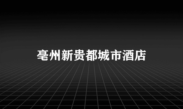 亳州新贵都城市酒店