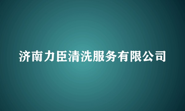 济南力臣清洗服务有限公司