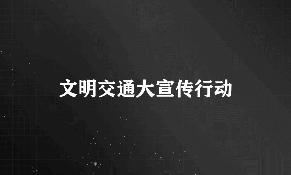 文明交通大宣传行动