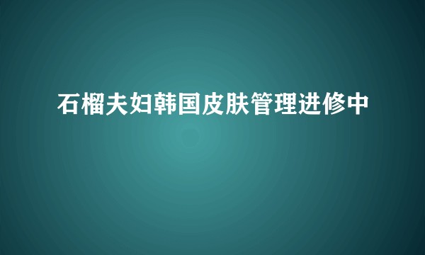 石榴夫妇韩国皮肤管理进修中