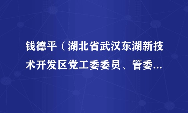 钱德平（湖北省武汉东湖新技术开发区党工委委员、管委会副主任）