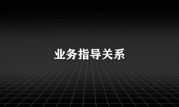 业务指导关系
