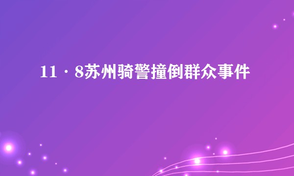 11·8苏州骑警撞倒群众事件