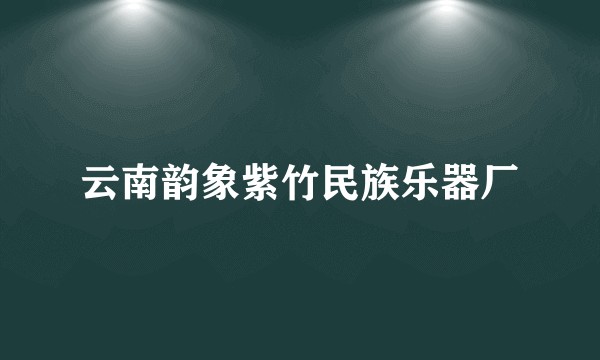 云南韵象紫竹民族乐器厂