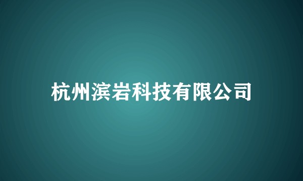 杭州滨岩科技有限公司