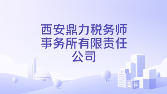 西安鼎力税务师事务所有限责任公司
