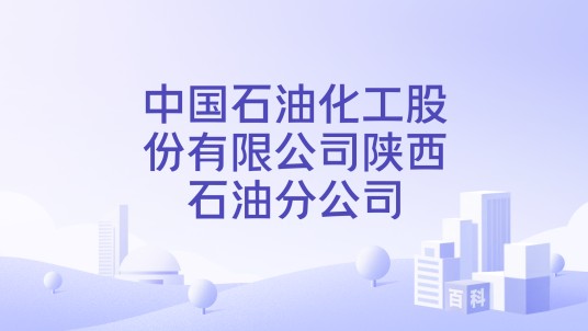 中国石油化工股份有限公司陕西石油分公司