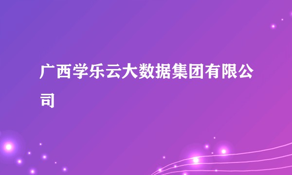 广西学乐云大数据集团有限公司