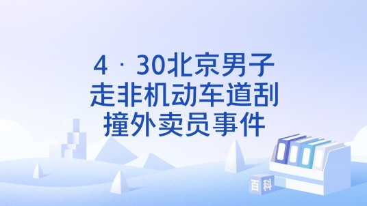 4·30北京男子走非机动车道刮撞外卖员事件