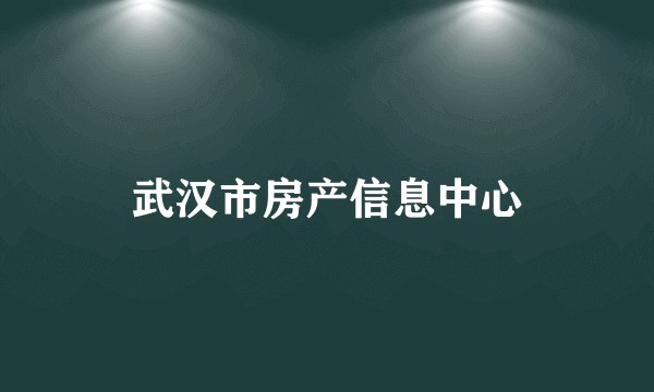 武汉市房产信息中心