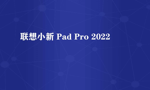 联想小新 Pad Pro 2022