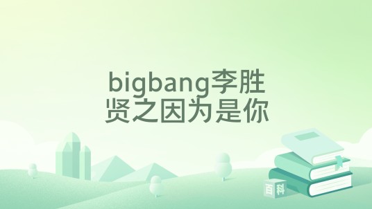 bigbang李胜贤之因为是你