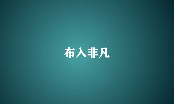 布入非凡