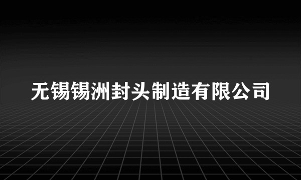 无锡锡洲封头制造有限公司