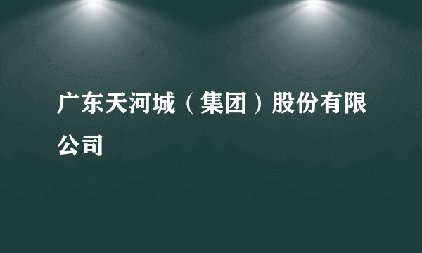 广东天河城（集团）股份有限公司