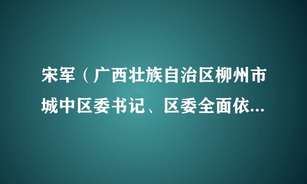 宋军（广西壮族自治区柳州市城中区委书记、区委全面依法治区委员会主任）