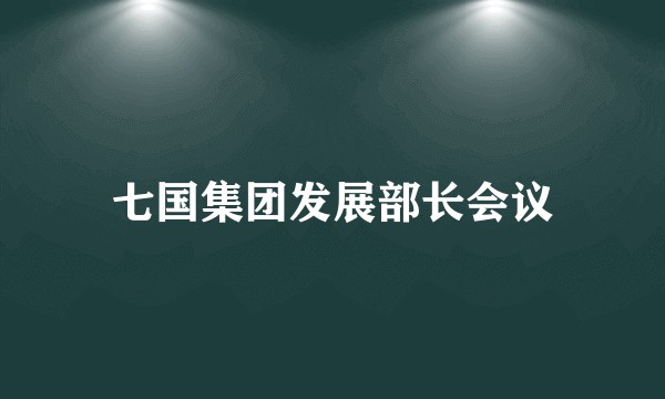 七国集团发展部长会议