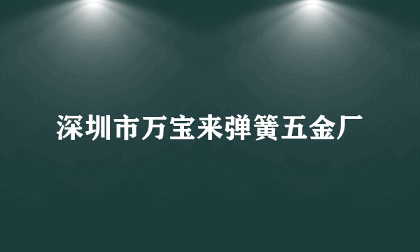 深圳市万宝来弹簧五金厂