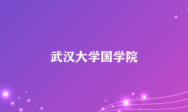 武汉大学国学院