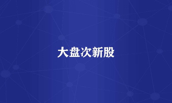 大盘次新股