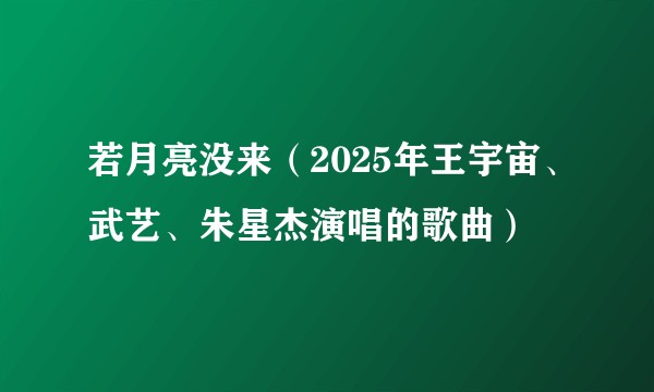 若月亮没来（2025年王宇宙、武艺、朱星杰演唱的歌曲）