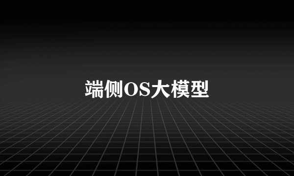 端侧OS大模型