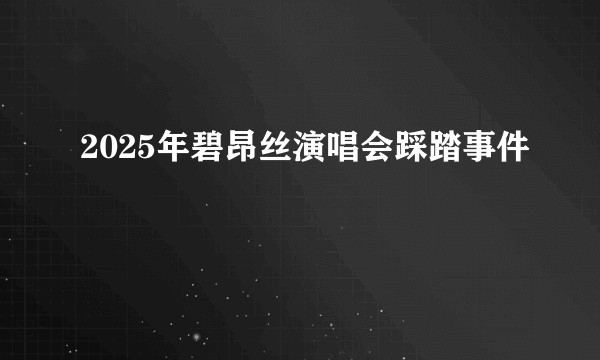 2025年碧昂丝演唱会踩踏事件