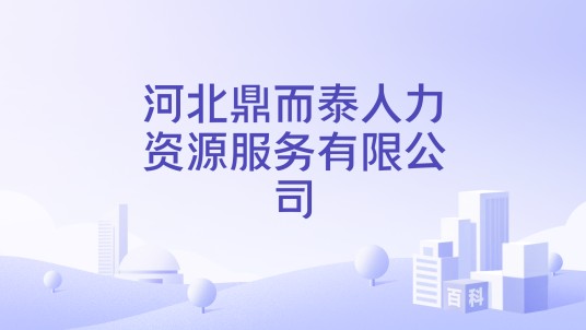 河北鼎而泰人力资源服务有限公司