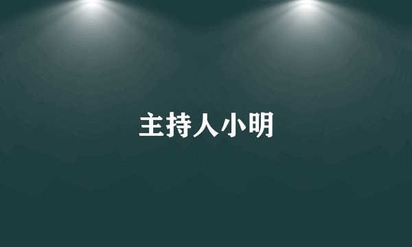主持人小明