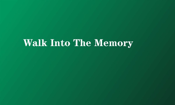 Walk Into The Memory